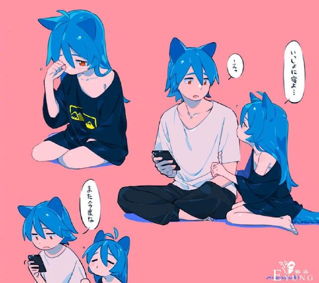 画师笔下的兽耳夫妇太可爱了，两只看起来都好萌-7.jpg