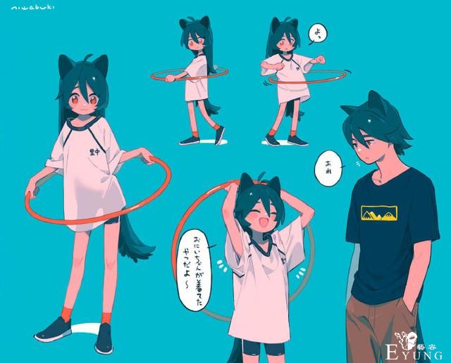 画师笔下的兽耳夫妇太可爱了，两只看起来都好萌-6.jpg