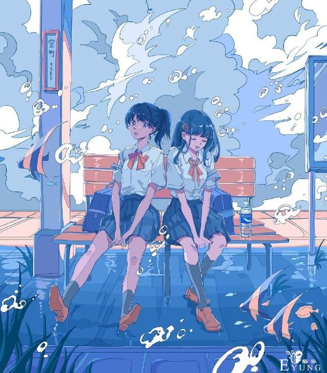 画师大佬笔下的水中世界，看着太治愈了，好期待夏天-1.jpg