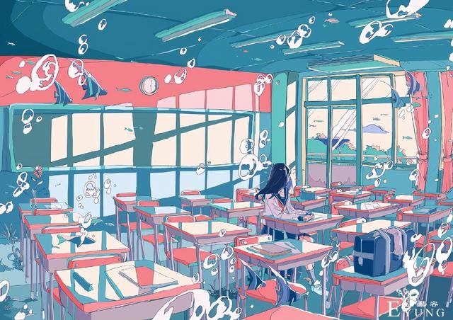画师大佬笔下的水中世界，看着太治愈了，好期待夏天-4.jpg