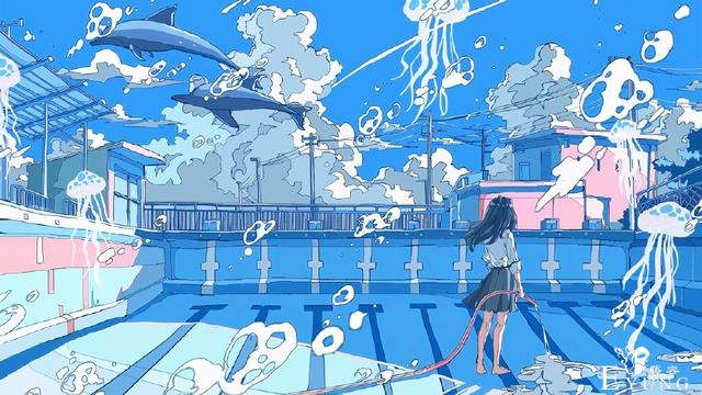 画师大佬笔下的水中世界，看着太治愈了，好期待夏天-2.jpg
