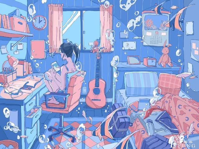 画师大佬笔下的水中世界，看着太治愈了，好期待夏天-5.jpg