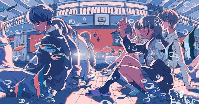 画师大佬笔下的水中世界，看着太治愈了，好期待夏天-8.jpg
