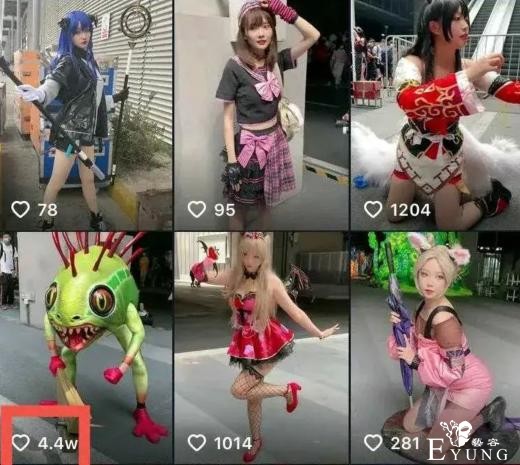 妹子正儿八经COS动漫角色没火，COS个丑鱼人反而火了-1.jpg