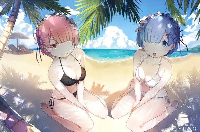 夏天辣么热，是时候来一波二次元泳装少女图了-6.jpg