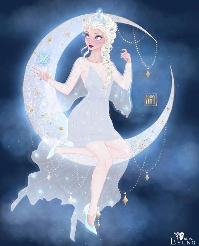 迪士尼公主纷纷“登月”，木兰化身黑夜战士，艾莎宛如女王-7.jpg