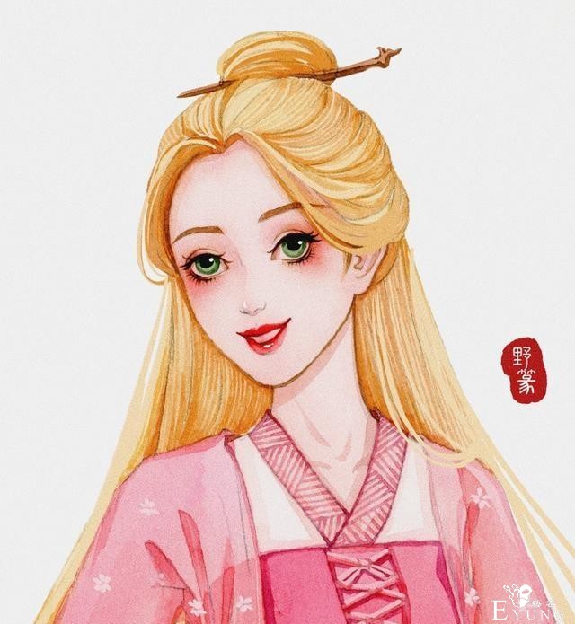迪士尼公主们不仅换了发型，还穿上了汉服，这份中国风太美了-4.jpg