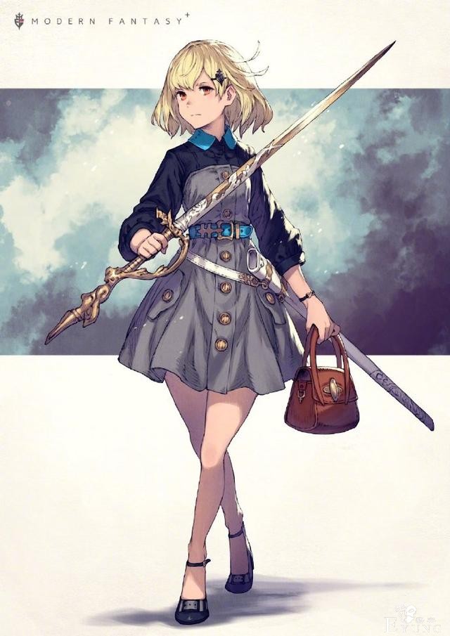 这位画师笔下的JK小姐姐太帅了，一手拿书包，一手拿武器-9.jpg