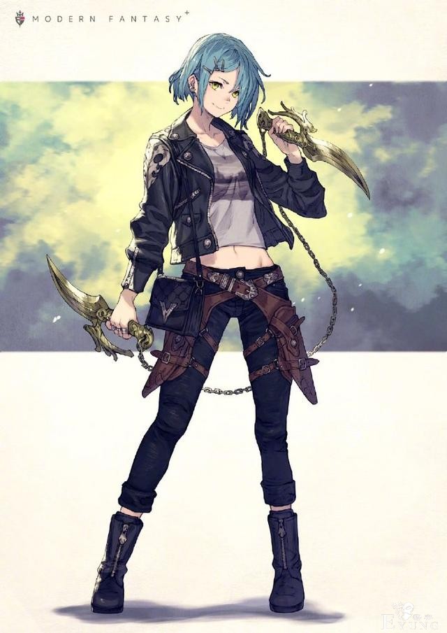 这位画师笔下的JK小姐姐太帅了，一手拿书包，一手拿武器-13.jpg