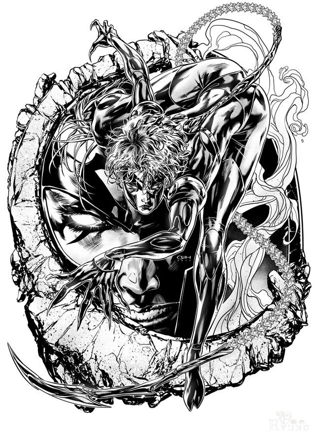 美式漫画线稿看着绝对是享受！黑白线稿有种彩稿无法替代的魅力！-6.jpg