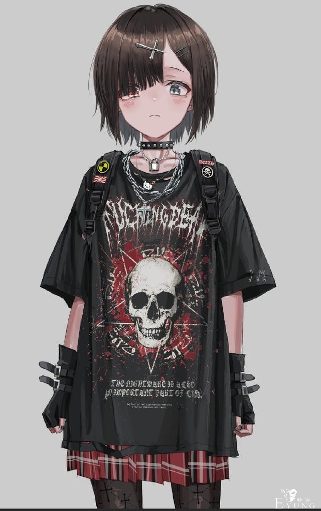 画师笔下的黑暗风少女，也不知该叫金属还是哥特的，总之好可爱-2.jpg