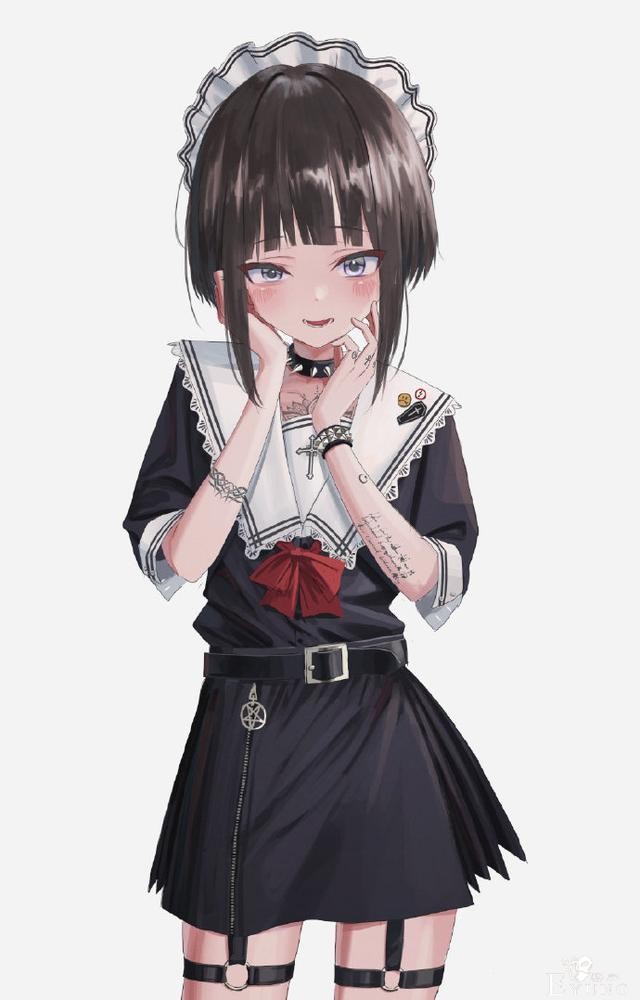 画师笔下的黑暗风少女，也不知该叫金属还是哥特的，总之好可爱-4.jpg