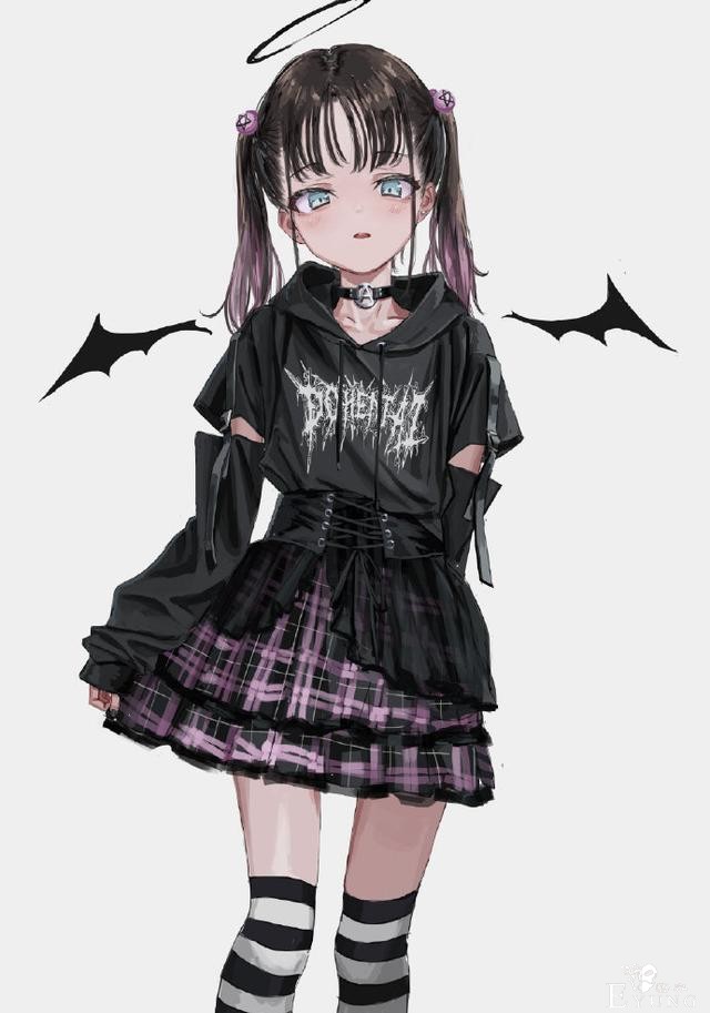 画师笔下的黑暗风少女，也不知该叫金属还是哥特的，总之好可爱-6.jpg