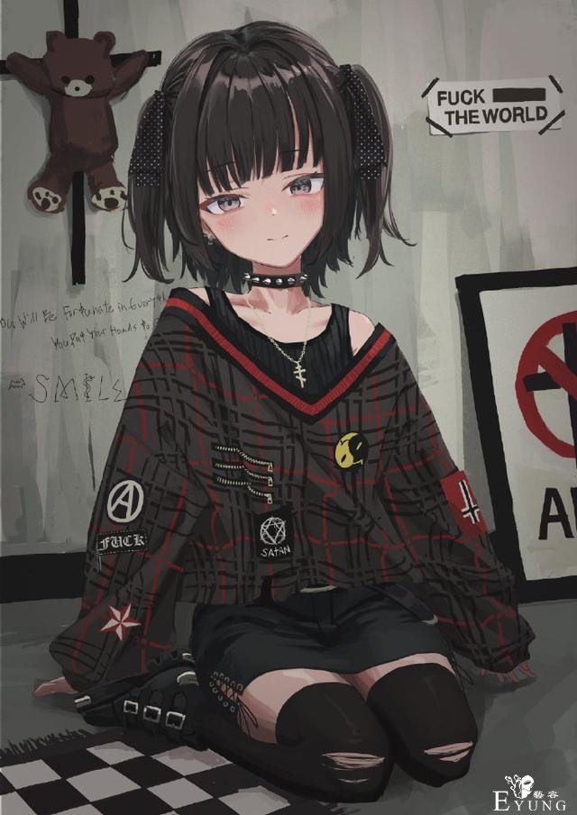 画师笔下的黑暗风少女，也不知该叫金属还是哥特的，总之好可爱-9.jpg