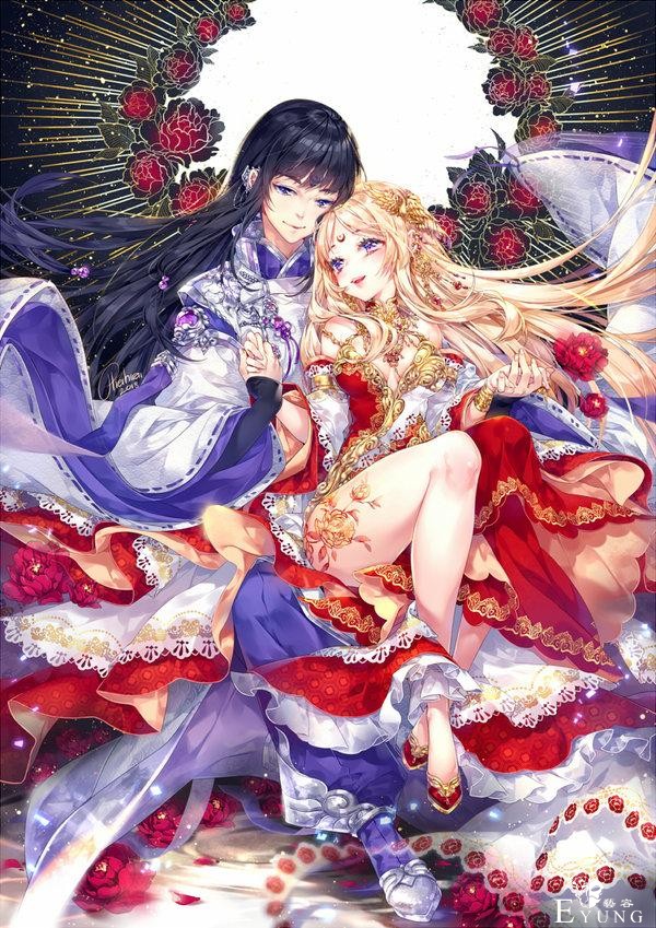 这么可爱的萌妹子插画不看会后悔哦！不仅造型可爱画面还很华丽呢-1.jpg