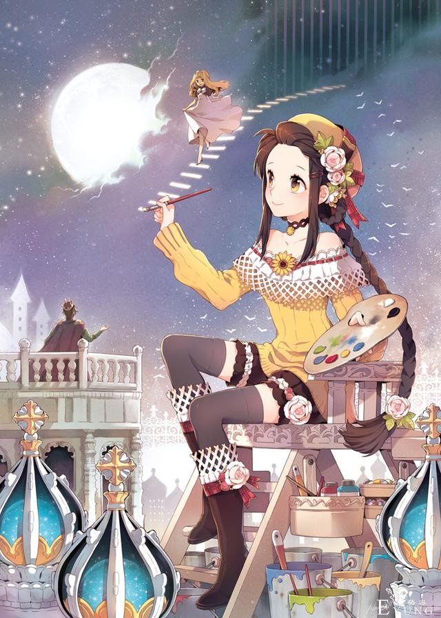 肤白腿长大眼萌！韩国女画师绘制的同人妹子插画简直太可爱了！-28.jpg