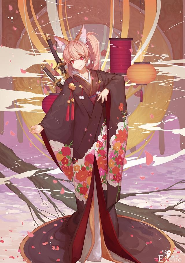 国产同人大触笔下的萌妹子插画作品！这造型我喜欢！画风也很漂亮-5.jpg