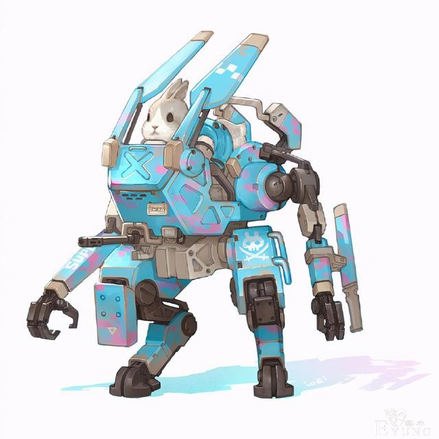 画师笔下全副武装的兔子们，开着坦克驾驶着机甲，猛男就该看这个-2.jpg