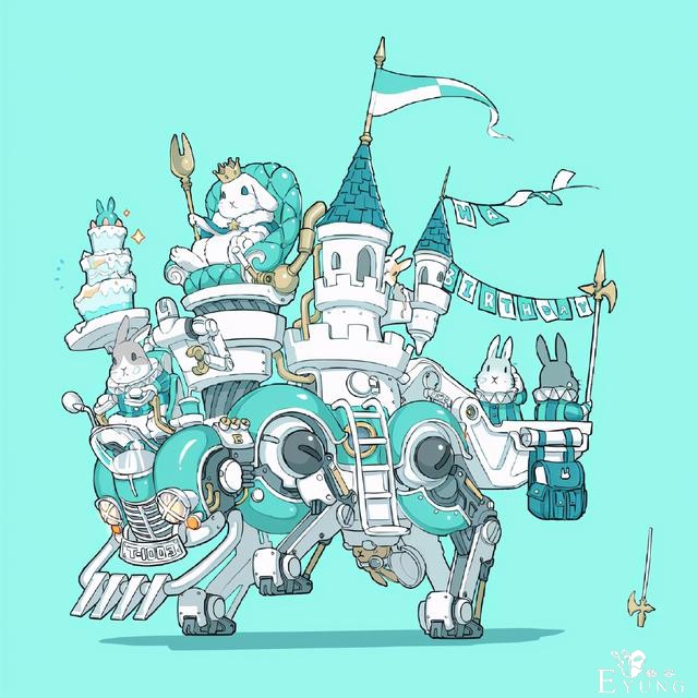 画师笔下全副武装的兔子们，开着坦克驾驶着机甲，猛男就该看这个-8.jpg