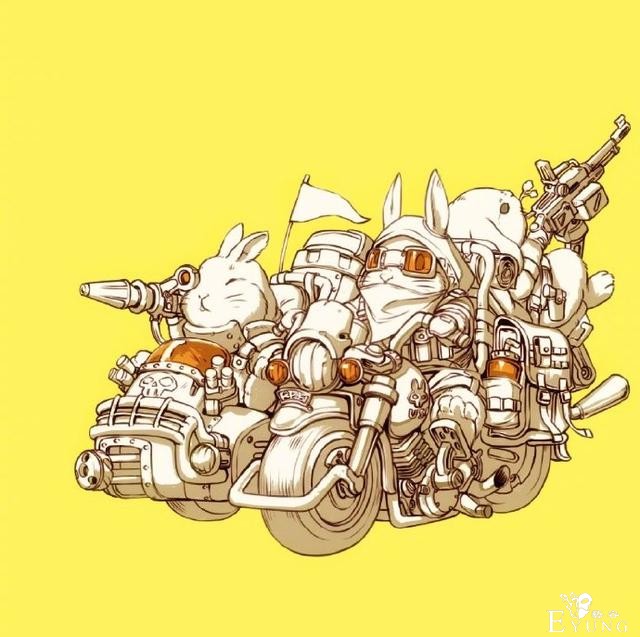 画师笔下全副武装的兔子们，开着坦克驾驶着机甲，猛男就该看这个-14.jpg