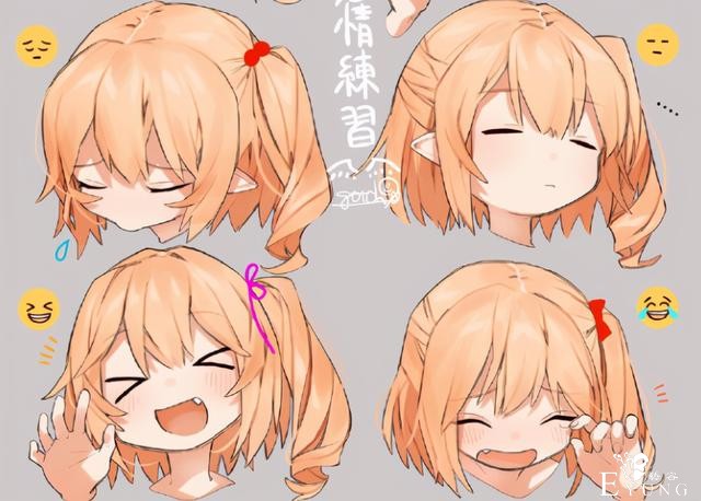 画师绘制表情包拟人，妹子表情好可爱，东方爱好者狂喜-4.jpg