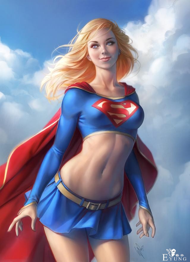 这个哈莉和神奇女侠画的莫名有点萌！南非画师笔下阳光的美女形象-5.jpg