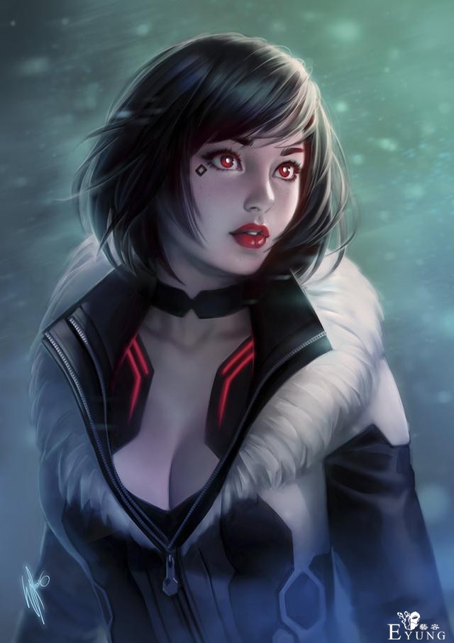 这个哈莉和神奇女侠画的莫名有点萌！南非画师笔下阳光的美女形象-6.jpg