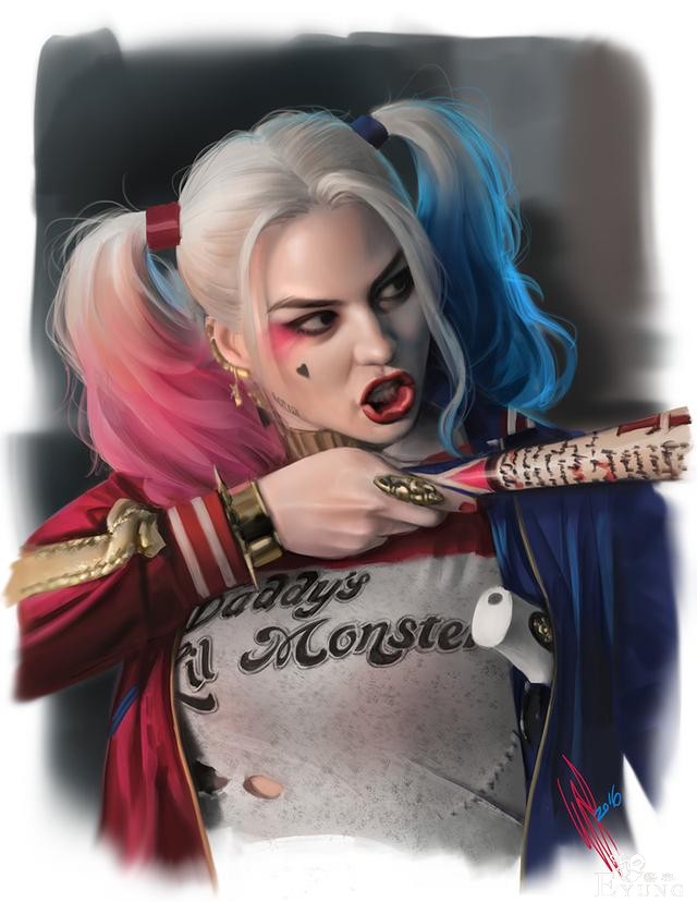 这个哈莉和神奇女侠画的莫名有点萌！南非画师笔下阳光的美女形象-11.jpg