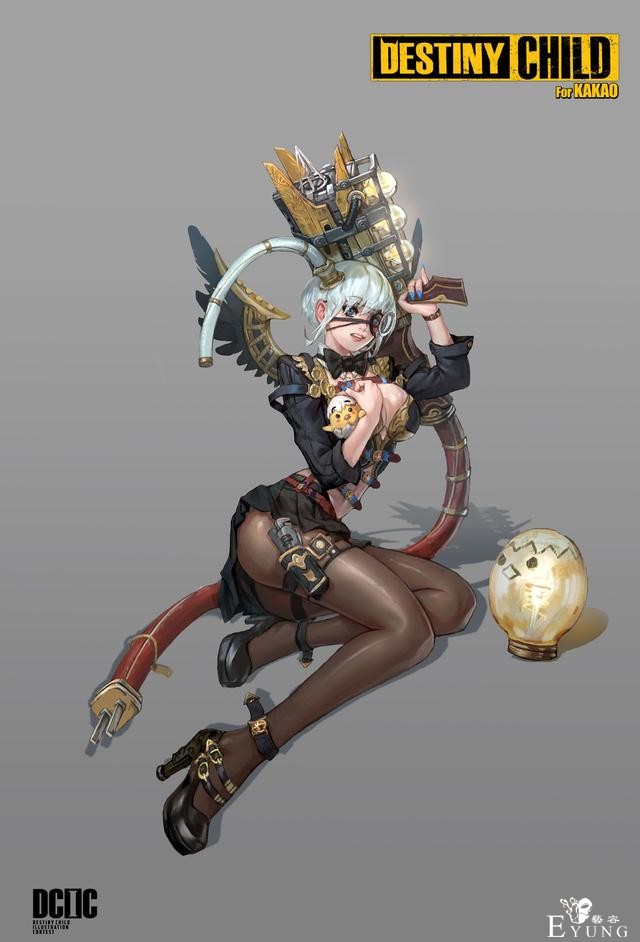 一组韩国画师绘制的漂亮的同人插画图！女性角色的设定相当可爱！-3.jpg