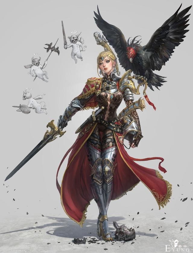 一组韩国画师绘制的漂亮的同人插画图！女性角色的设定相当可爱！-7.jpg