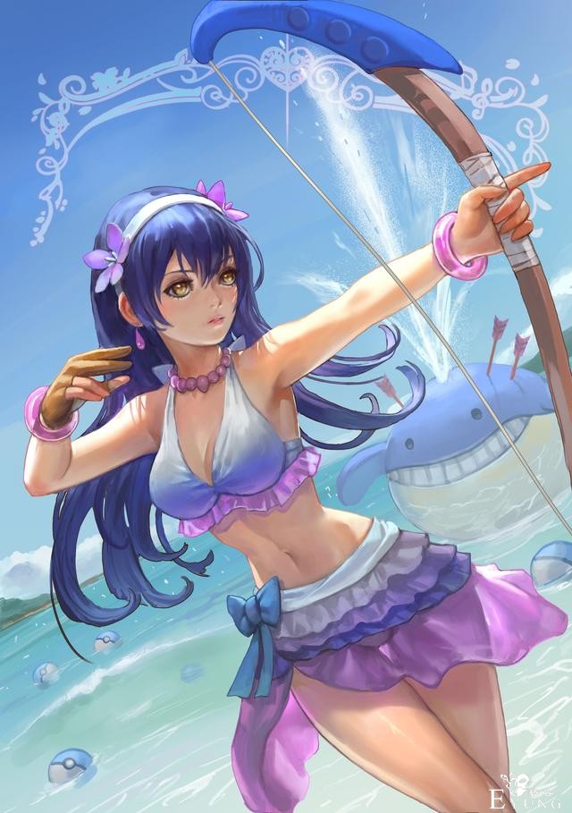 一组韩国画师绘制的漂亮的同人插画图！女性角色的设定相当可爱！-9.jpg