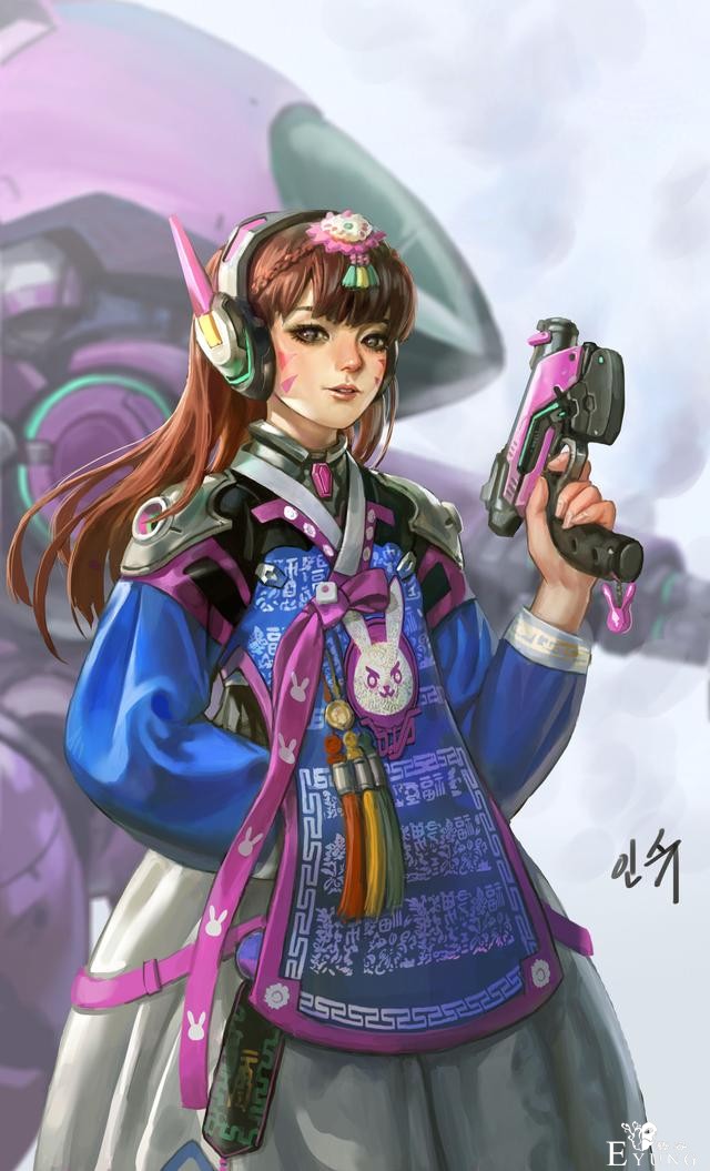 一组韩国画师绘制的漂亮的同人插画图！女性角色的设定相当可爱！-10.jpg