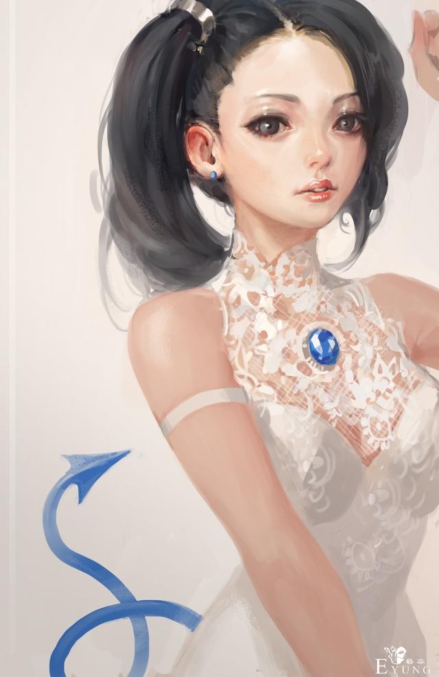 一组韩国画师绘制的漂亮的同人插画图！女性角色的设定相当可爱！-18.jpg