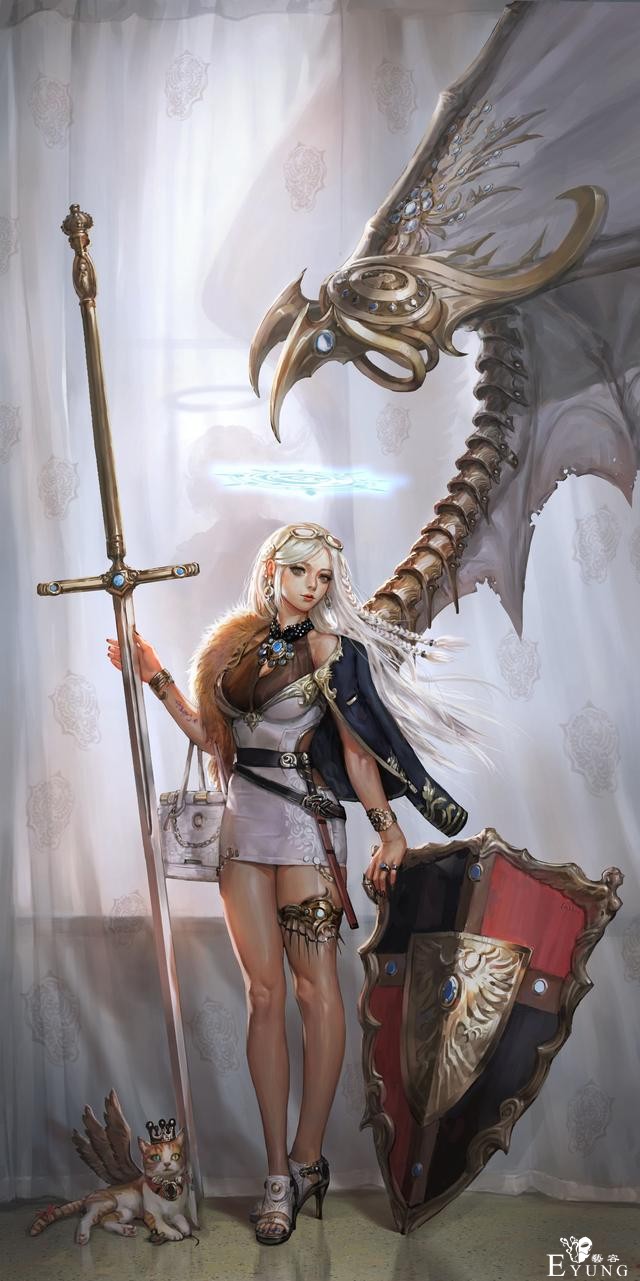 一组韩国画师绘制的漂亮的同人插画图！女性角色的设定相当可爱！-25.jpg