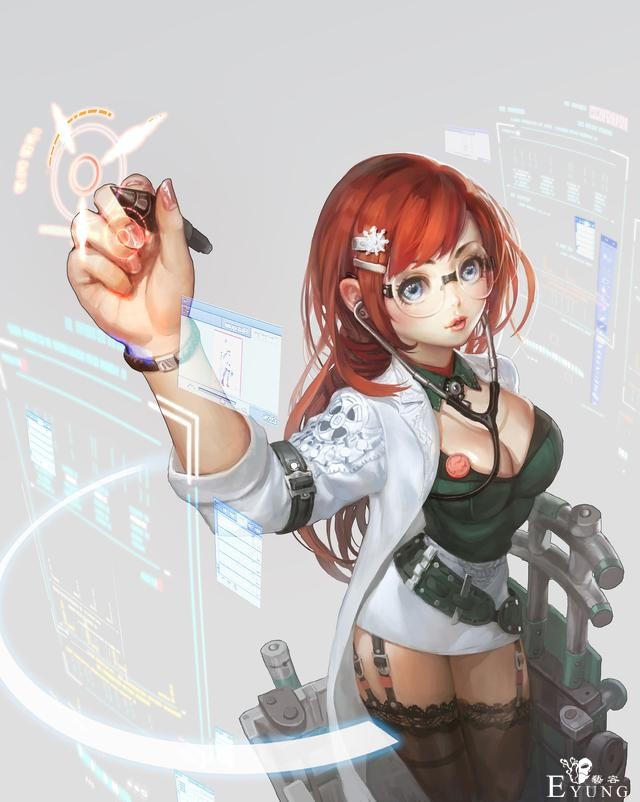 一组韩国画师绘制的漂亮的同人插画图！女性角色的设定相当可爱！-26.jpg