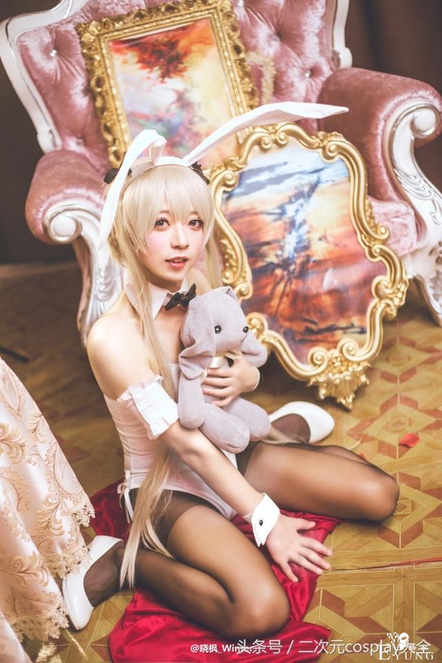 《缘之空》穹妹兔女郎cos，黑丝大长腿，这么可爱居然是男孩子？-5.jpg
