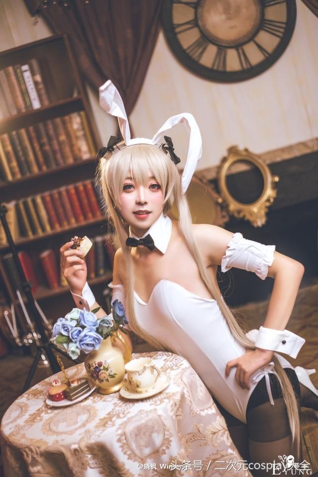 《缘之空》穹妹兔女郎cos，黑丝大长腿，这么可爱居然是男孩子？-6.jpg