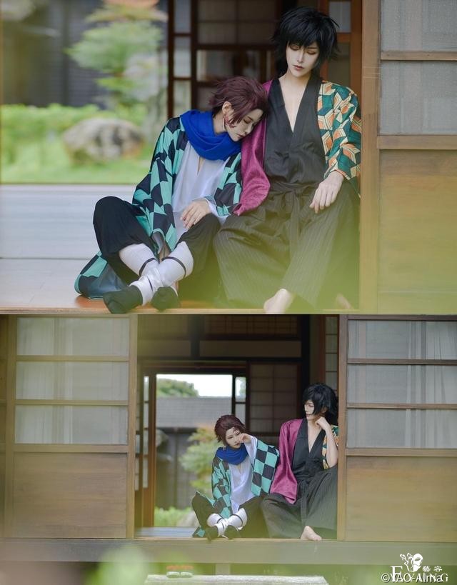 《鬼灭之刃》炭治郎&amp;祢豆子cos，我以为是甜的，没想到是刀子-3.jpg