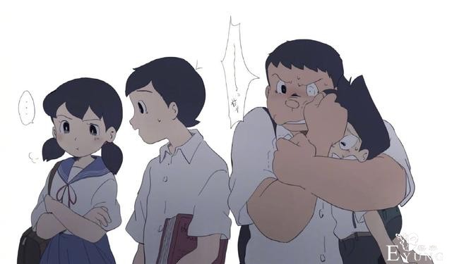 当哆啦A梦里的诸位角色变成中学生，大雄受欢迎，静香吃飞醋-2.jpg