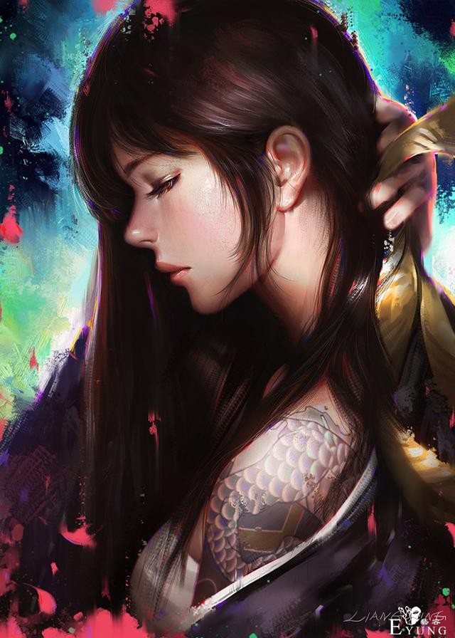 国产插画师“梁星”的一组女性角色插画作品！画风扎实造型靓丽-10.jpg