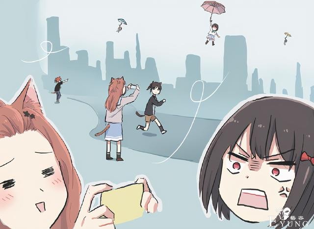 画师创作猫和主人的雨中小故事，画风好萌故事好逗-4.jpg