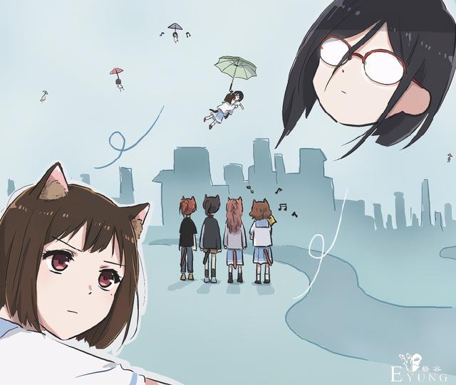 画师创作猫和主人的雨中小故事，画风好萌故事好逗-7.jpg