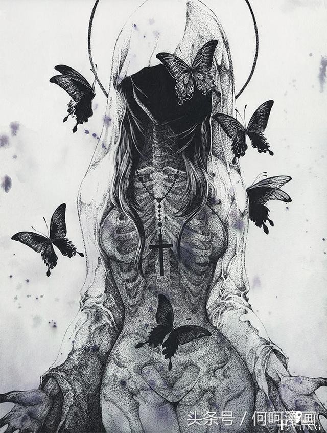 这种奇特又诡异的插画你能接受吗？！插画师笔下诡异的妹子们-3.jpg
