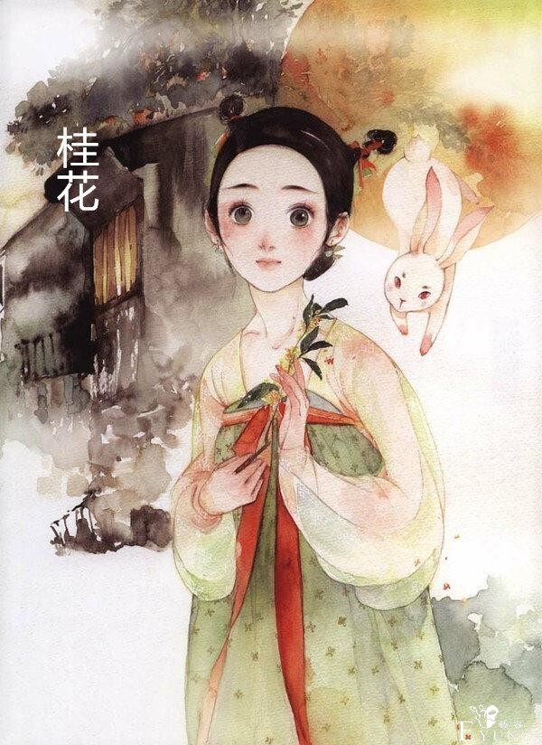 画师大佬绘制花卉拟人，既能科普花朵又能宣传古风，太美了-3.jpg