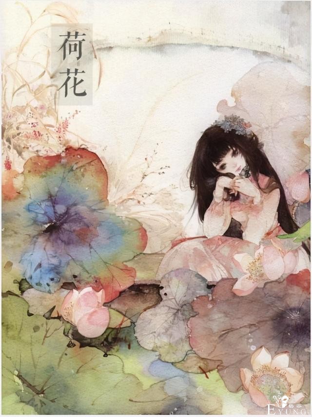画师大佬绘制花卉拟人，既能科普花朵又能宣传古风，太美了-2.jpg