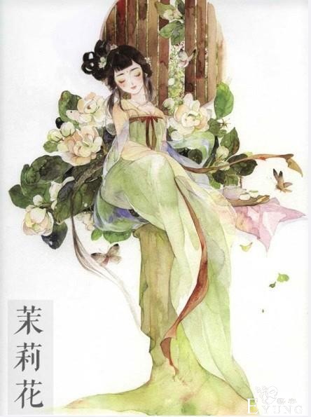 画师大佬绘制花卉拟人，既能科普花朵又能宣传古风，太美了-1.jpg
