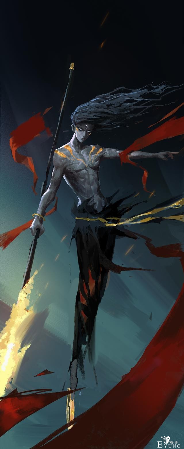 一组国人插画师作品欣赏！有大神WLOP和最近火热的哪吒题材作品哦-7.jpg
