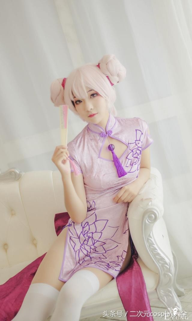 王者荣耀旗袍小乔同人cos，白丝小可爱快到我怀里来-3.jpg
