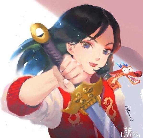 在同人大佬笔下，迪士尼公主变成熟画风，还有了精致的妆容-1.jpg