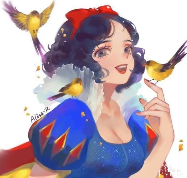 在同人大佬笔下，迪士尼公主变成熟画风，还有了精致的妆容-6.jpg
